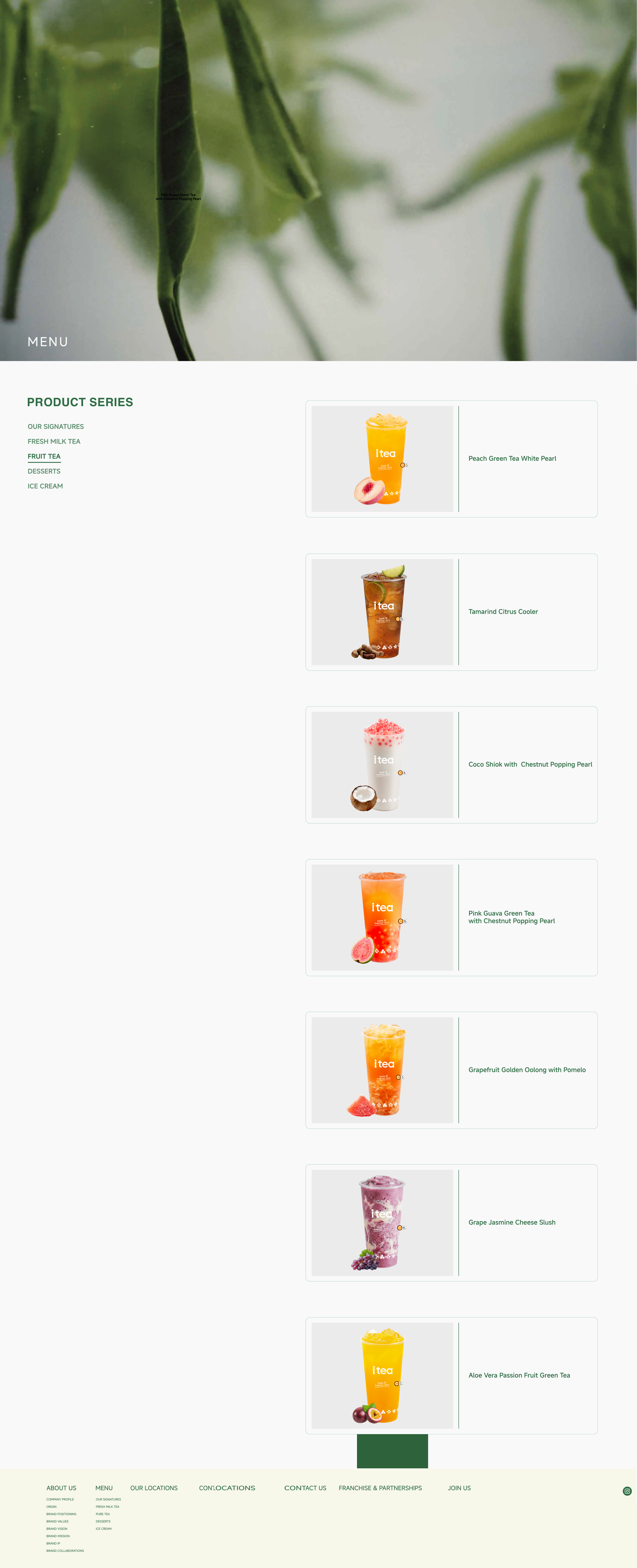 iTEA Fruit Tea representative products